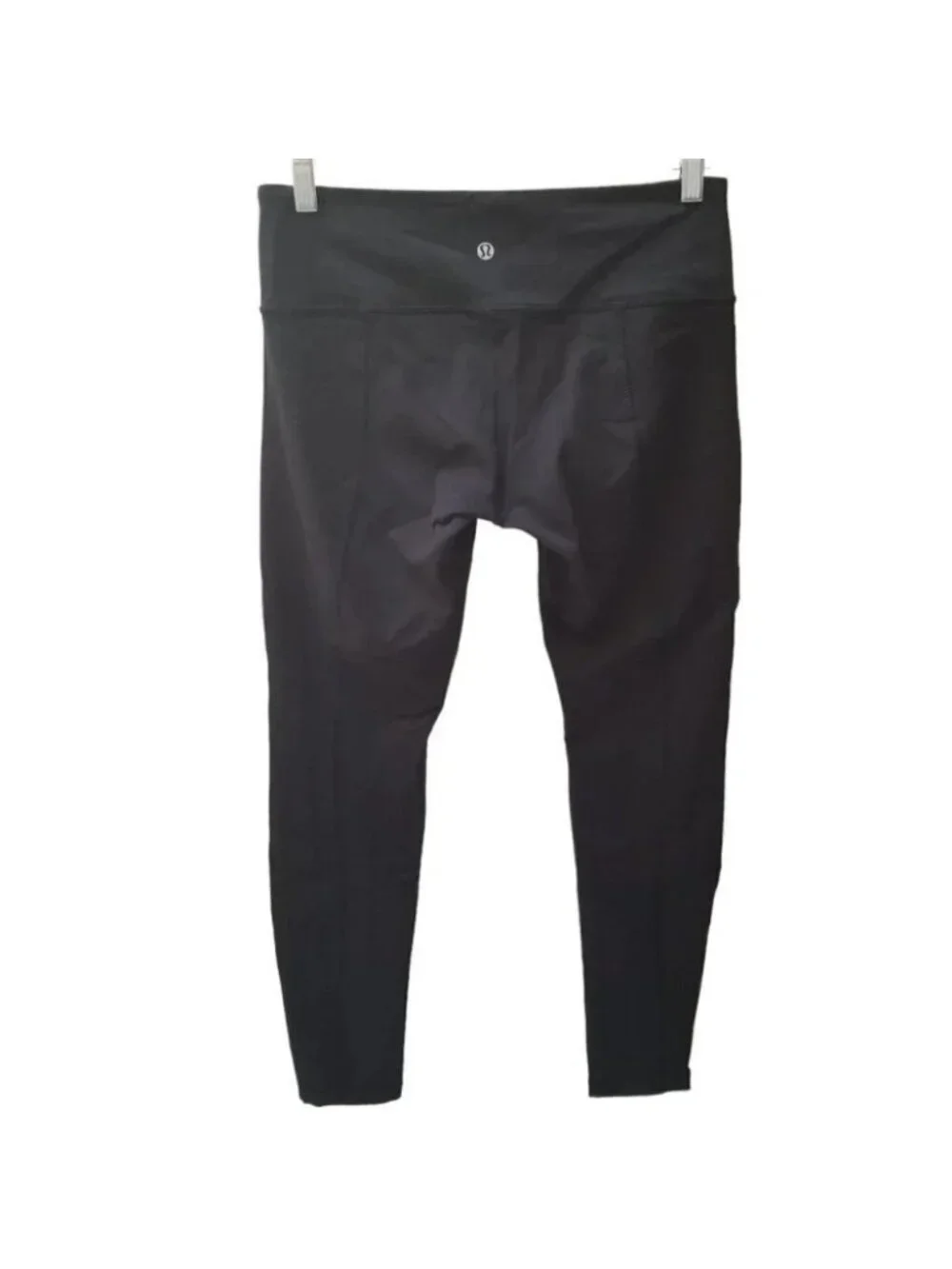 𝅺lululemon Black Side  Satin Ruffle Leggings 8